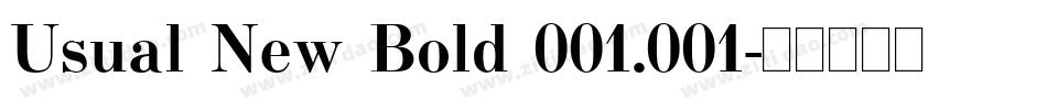 Usual New Bold 001.001字体转换